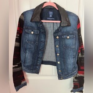 Guess the Brittany Jacket with Leather collar.  Size L.